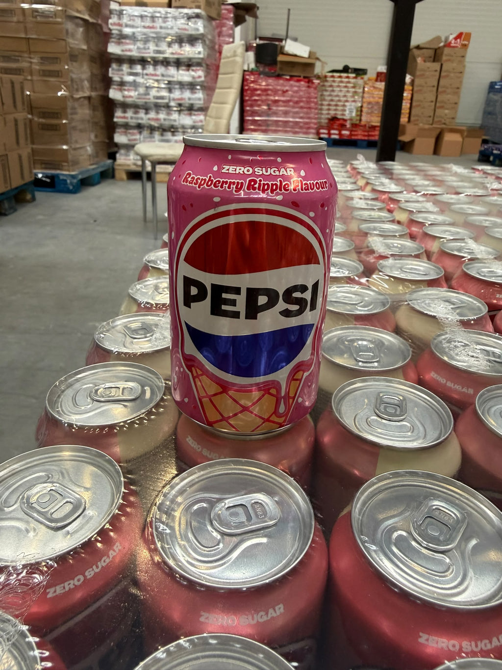 Pepsi Raspberry Ripple Flavour Zero Sugar, 330 ml