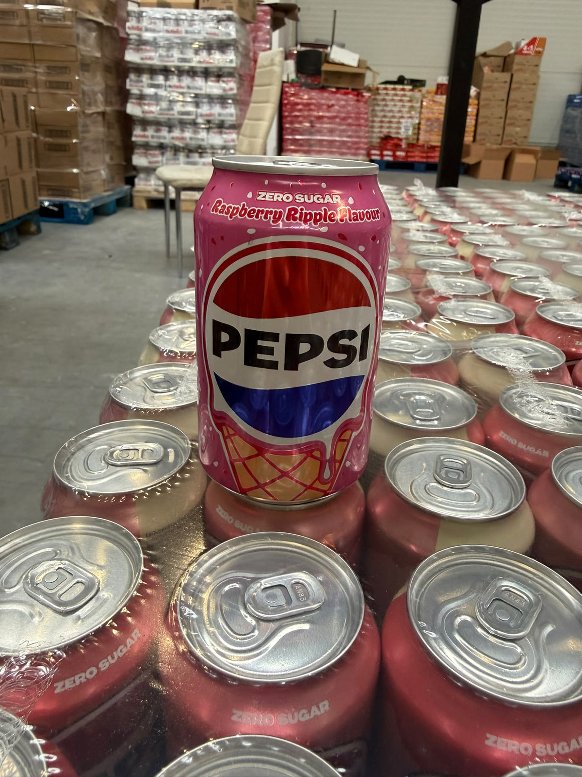 Pepsi Raspberry Ripple Flavour Zero Sugar, 330 ml