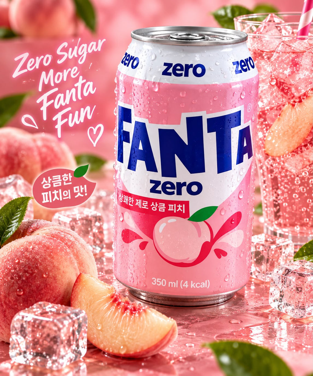 Fanta Zero White Peach KOR, 350ml