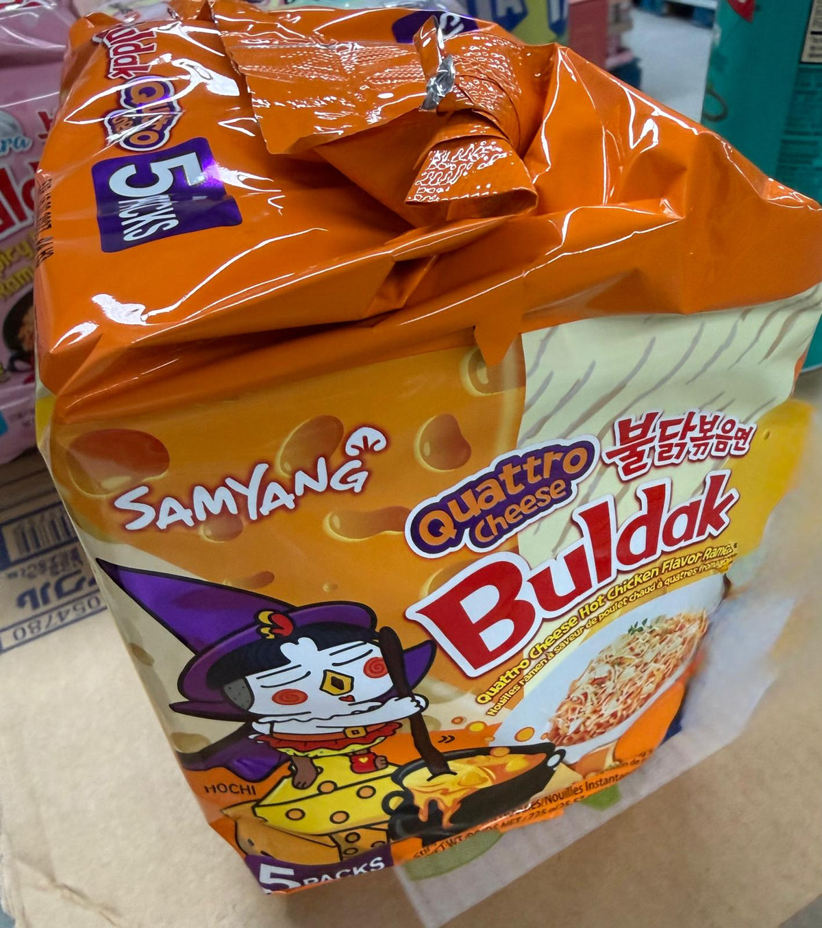 Samyang Buldak Quattro Cheese Hot Chicken Ramen – Box 5 × 145 g